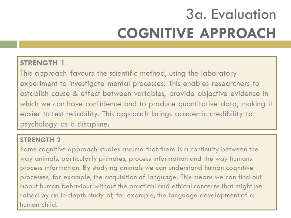 Describe the cognitive approach in psychology sale
